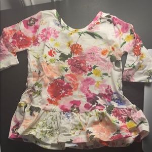 NWOT vivid and ash floral peplum